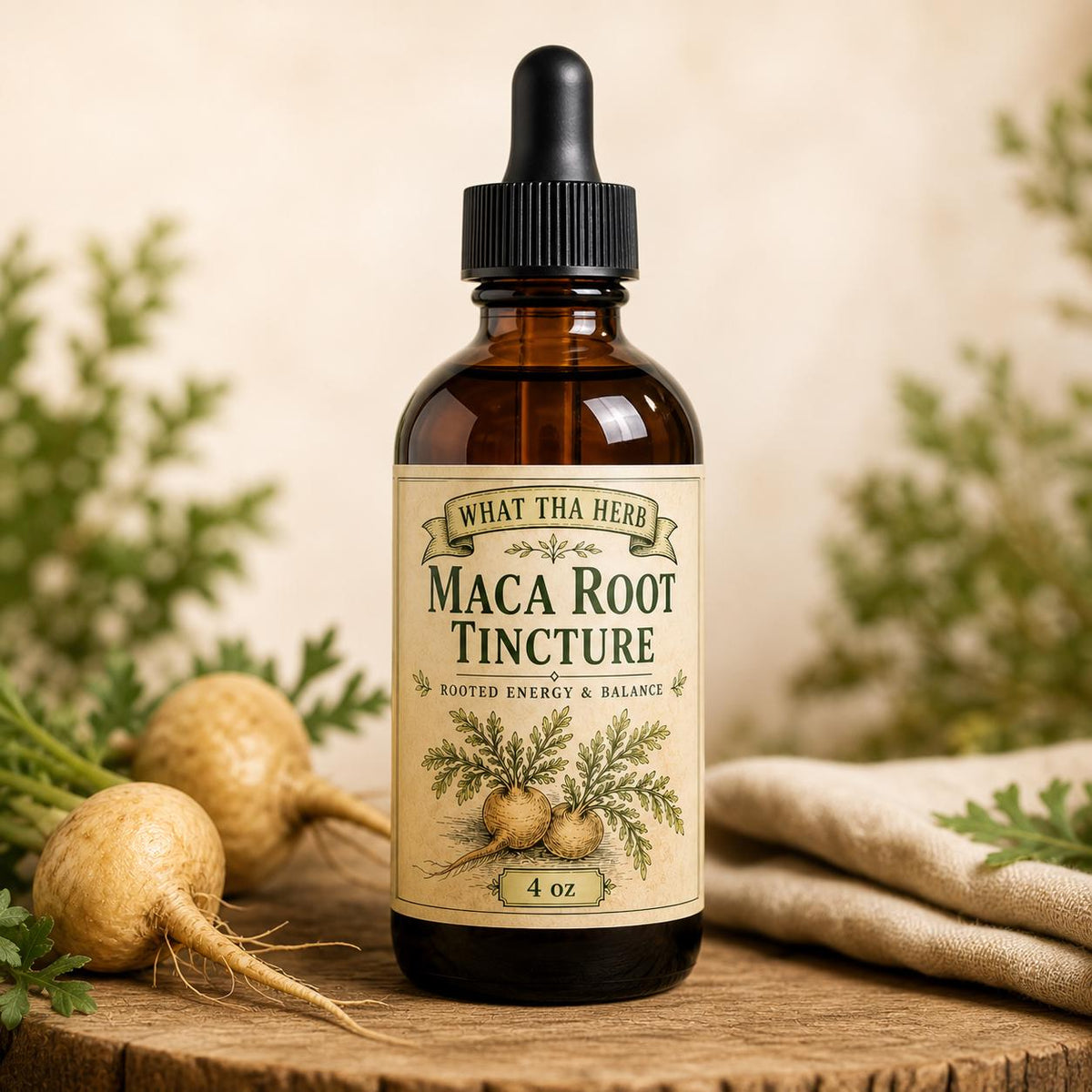 Maca Root Tincture for Energy, Stamina & Balance | Herbal Extract Drops | Adaptogen Support |