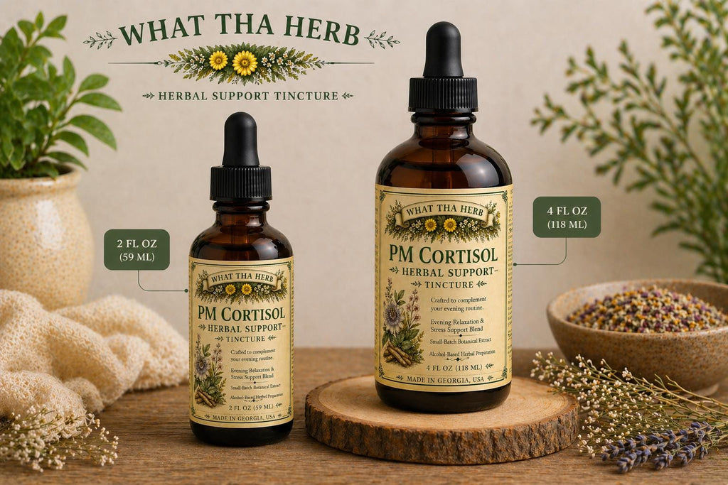 AM PM Cortisol Herbal Tincture Set | Morning Energy & Evening Calm | Daily Balance Routine