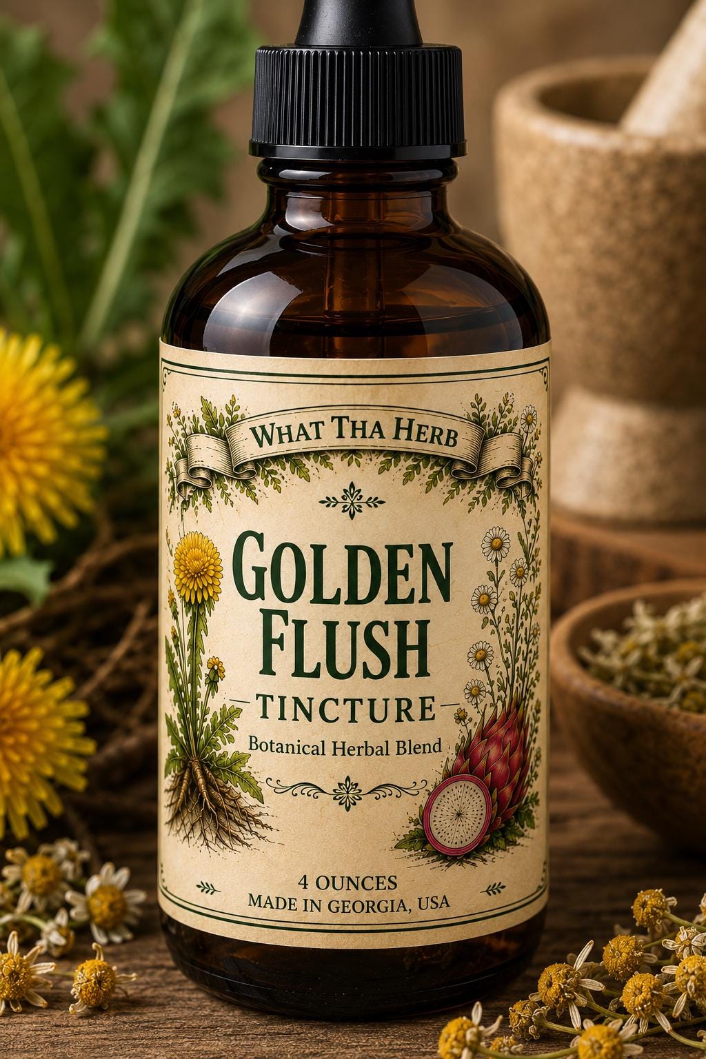 Golden Flush Tincture – Liver & Detox Support | Full Spectrum Herbal Extract