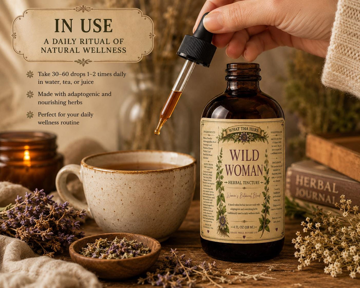 Wild Woman Herbal Tincture | Women’s Botanical Blend | Maca Ashwagandha Herbal Drops | Daily Herbal Ritual