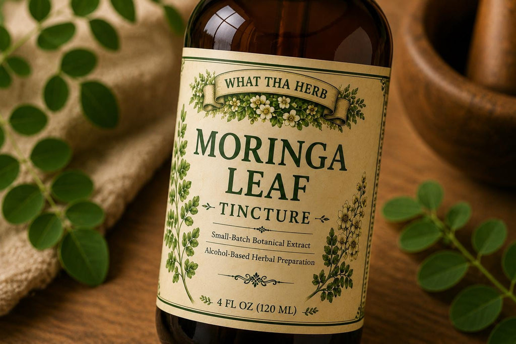 Moringa Leaf Tincture | Botanical Herbal Extract | Alcohol-Based Drops