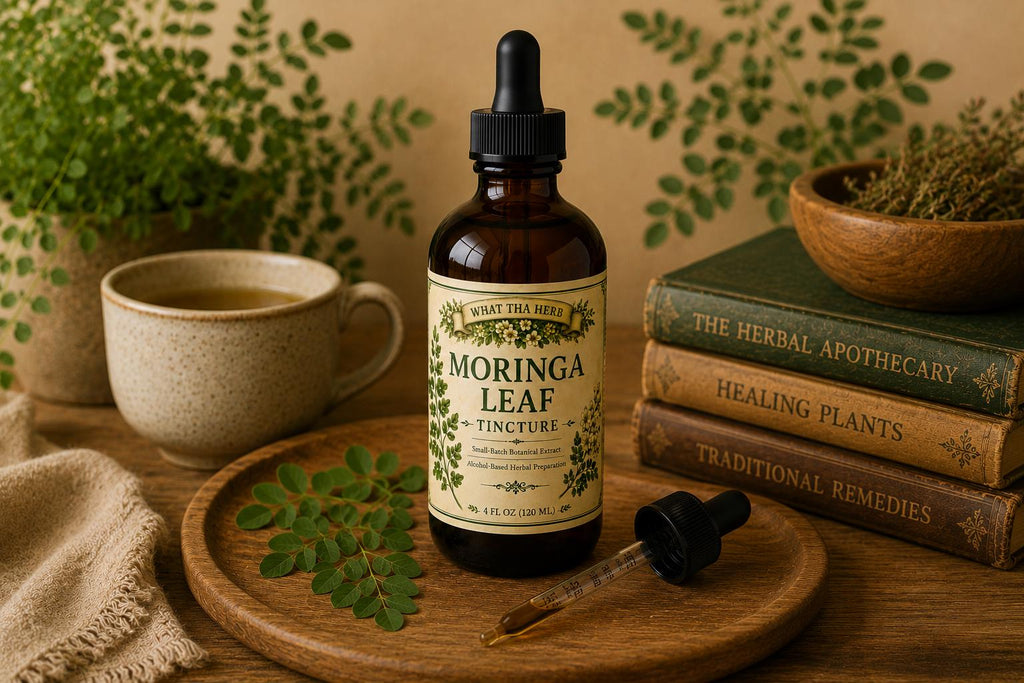 Moringa Leaf Tincture | Botanical Herbal Extract | Alcohol-Based Drops