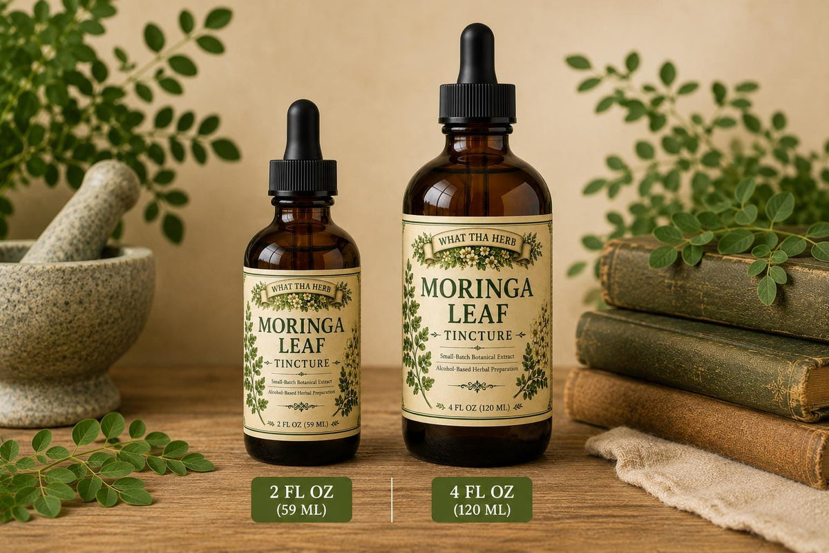 Moringa Leaf Tincture | Botanical Herbal Extract | Alcohol-Based Drops