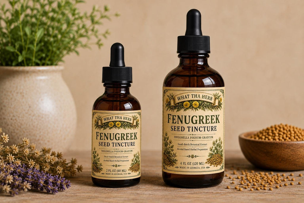 Fenugreek Seed Tincture – 2 oz & 4 oz Amber Glass Dropper Bottle