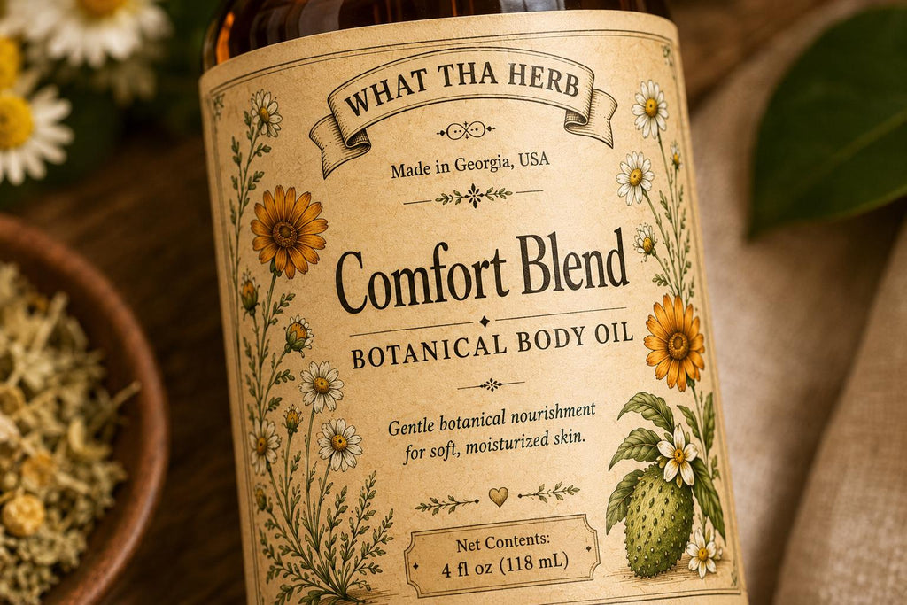 Comfort Blend Botanical Body Oil | Calendula, Chamomile & Soursop Infused Oil