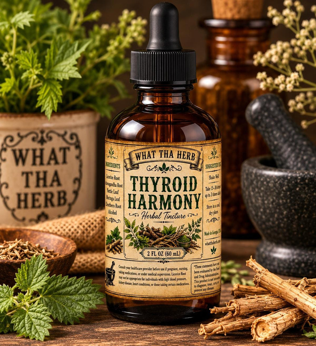 Thyroid Harmony Herbal Tincture | Licorice Root, Ashwagandha & Moringa Blend