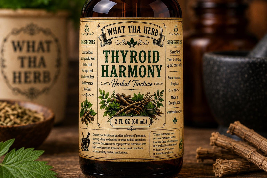 Thyroid Harmony Herbal Tincture | Licorice Root, Ashwagandha & Moringa Blend