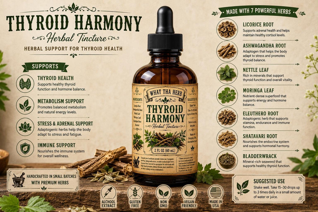 Thyroid Harmony Herbal Tincture | Licorice Root, Ashwagandha & Moringa Blend