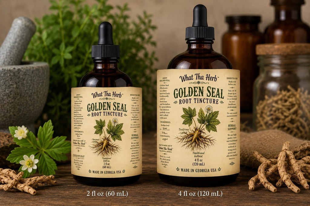 Golden Seal Root Tincture – Herbal Extract | Amber Glass Dropper Bottle