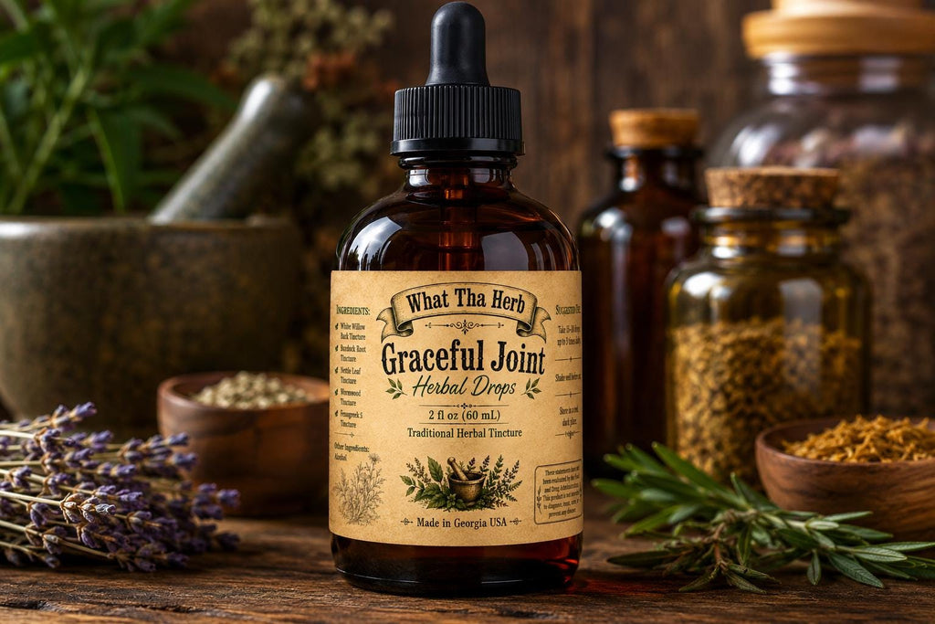 Graceful Joint Herbal Drops | Herbal Joint Support | White Willow Bark, Burdock Root & Nettle Leaf