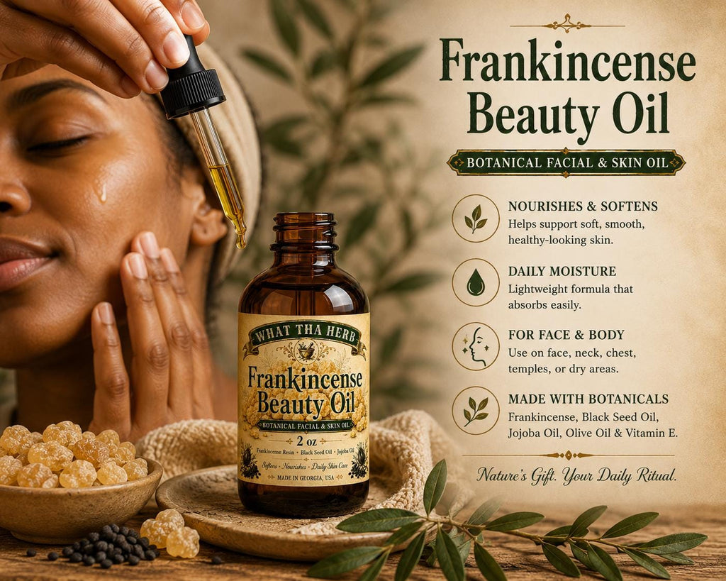 Frankincense Beauty Oil | Black Seed + Frankincense Resin | 1, 2 and 4 oz Dropper Bottle