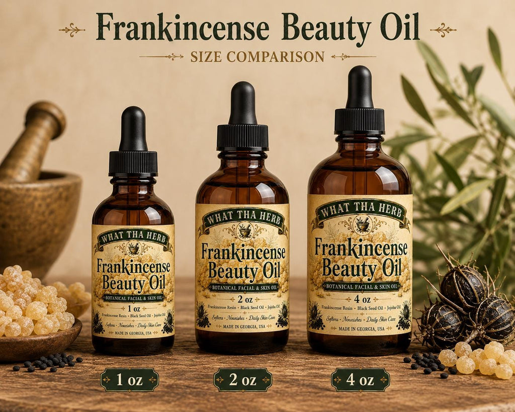 Frankincense Beauty Oil | Black Seed + Frankincense Resin | 1, 2 and 4 oz Dropper Bottle