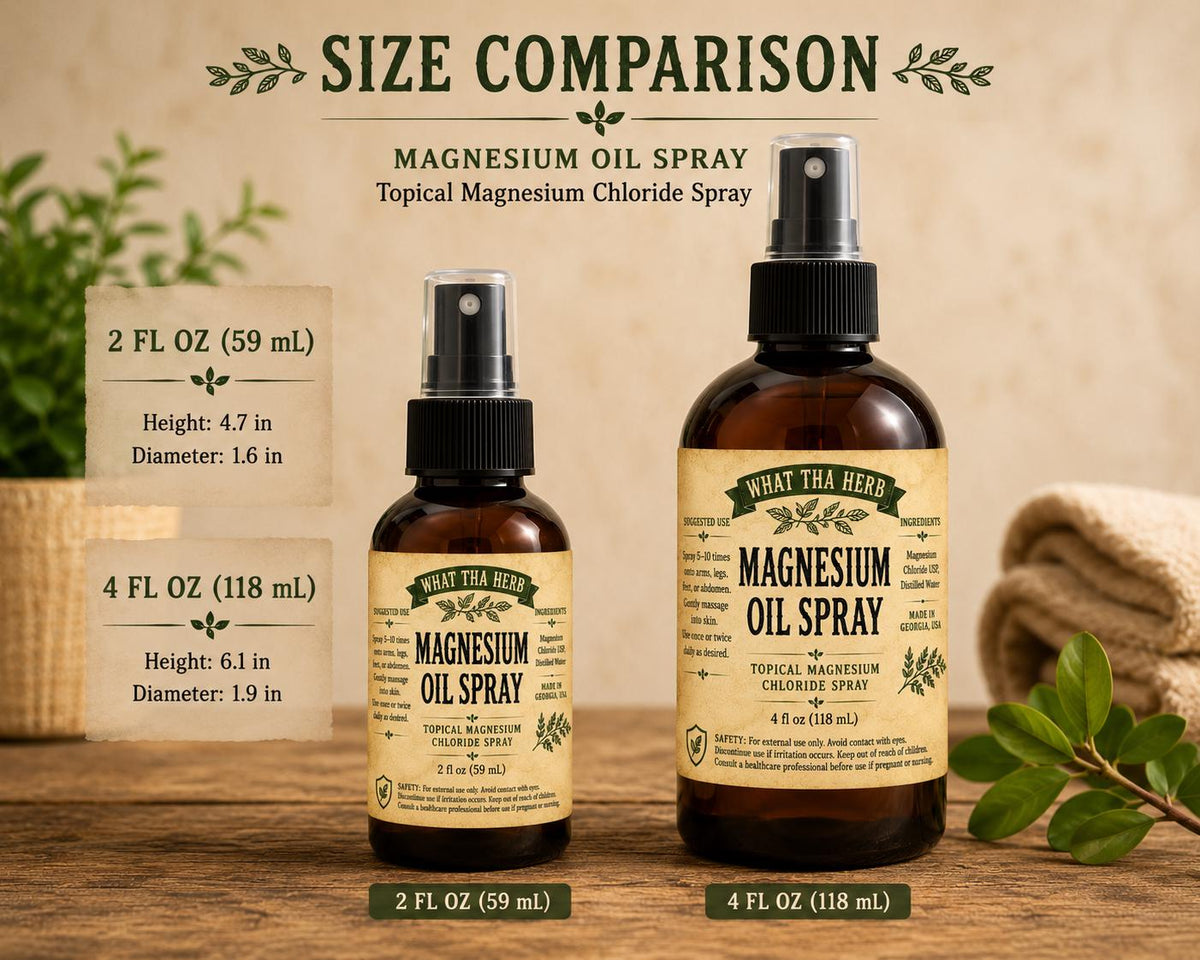 Magnesium Oil Spray | Topical Magnesium Chloride Spray | 2 oz or 4 oz