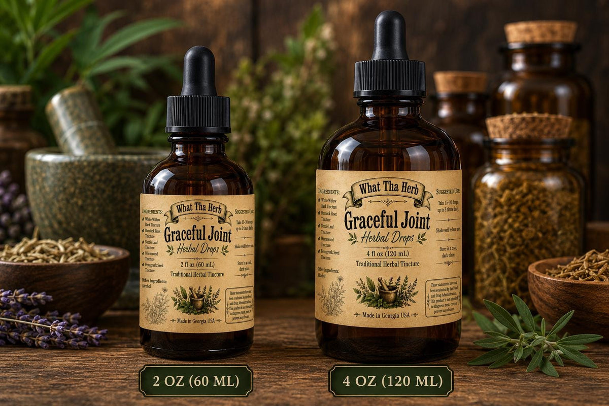 Graceful Joint Herbal Drops | Herbal Joint Support | White Willow Bark, Burdock Root & Nettle Leaf