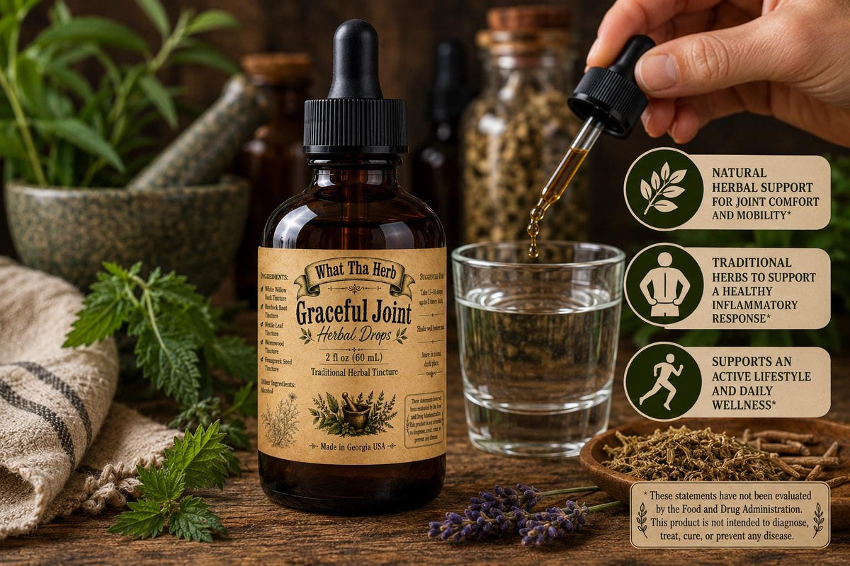 Graceful Joint Herbal Drops | Herbal Joint Support | White Willow Bark, Burdock Root & Nettle Leaf