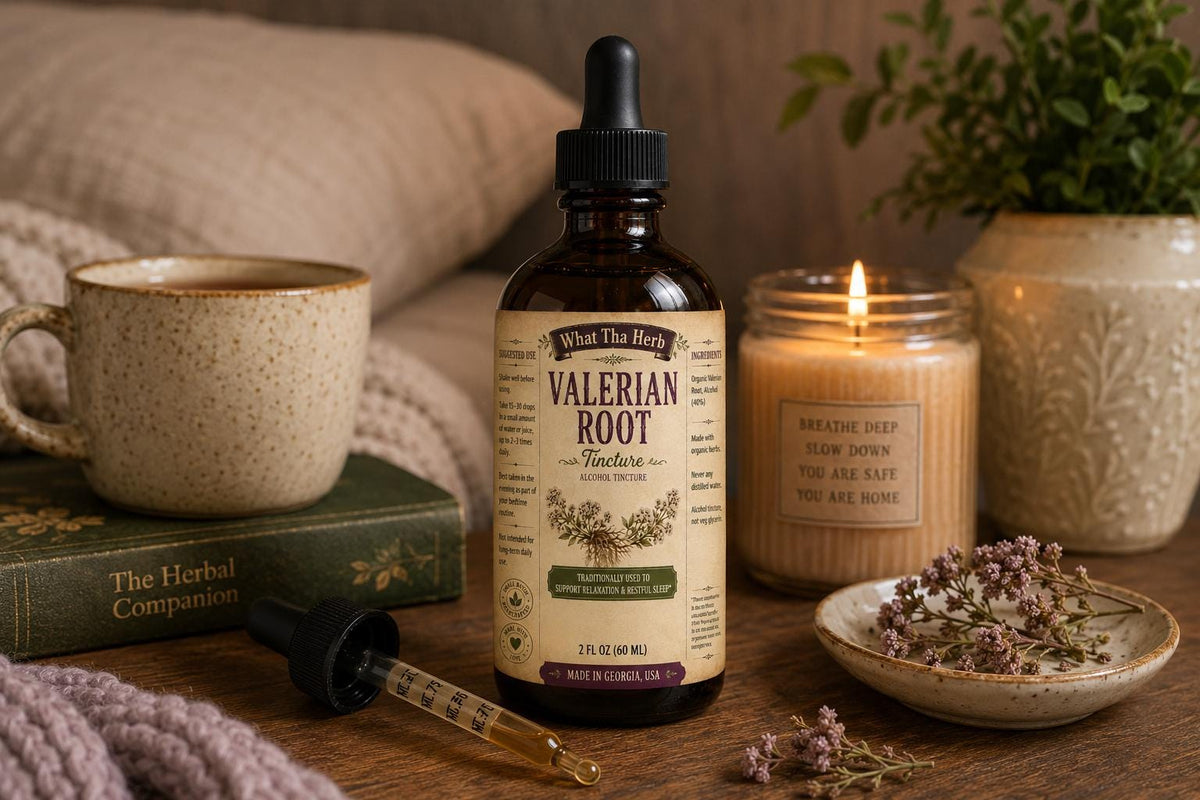 Valerian Root Tincture – 2oz & 4oz Amber Glass Herbal Extract