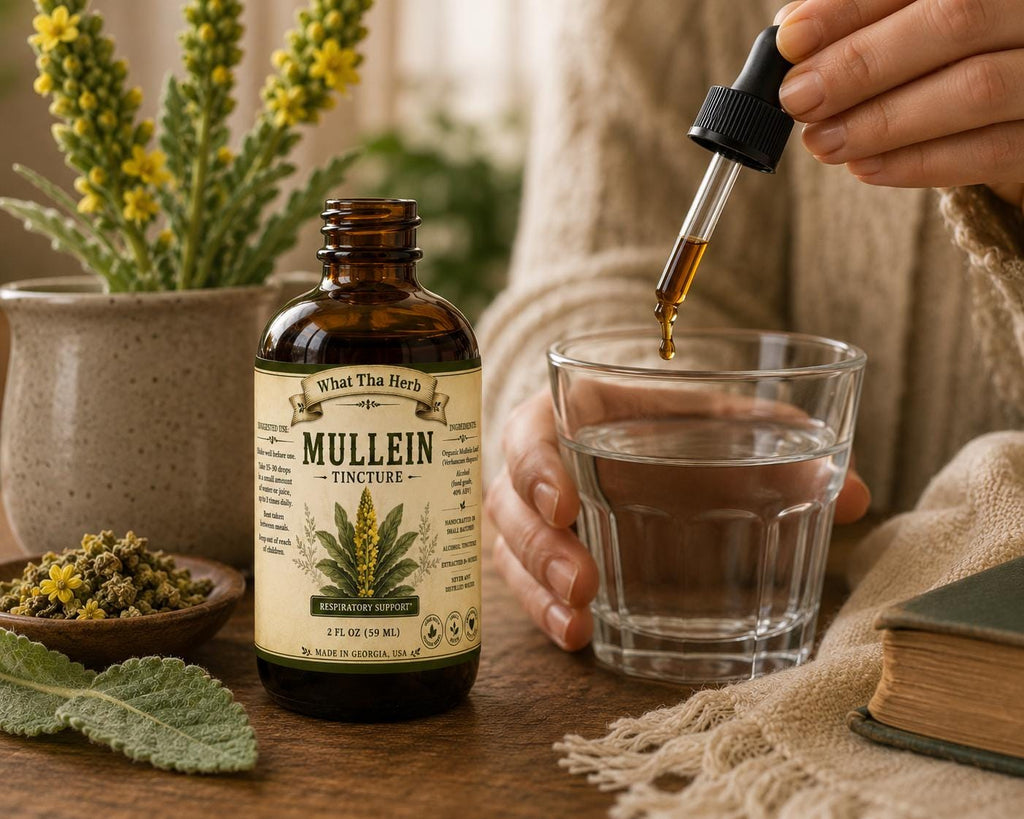Mullein Tincture: Herbal Lung & Throat Support - Small Batch