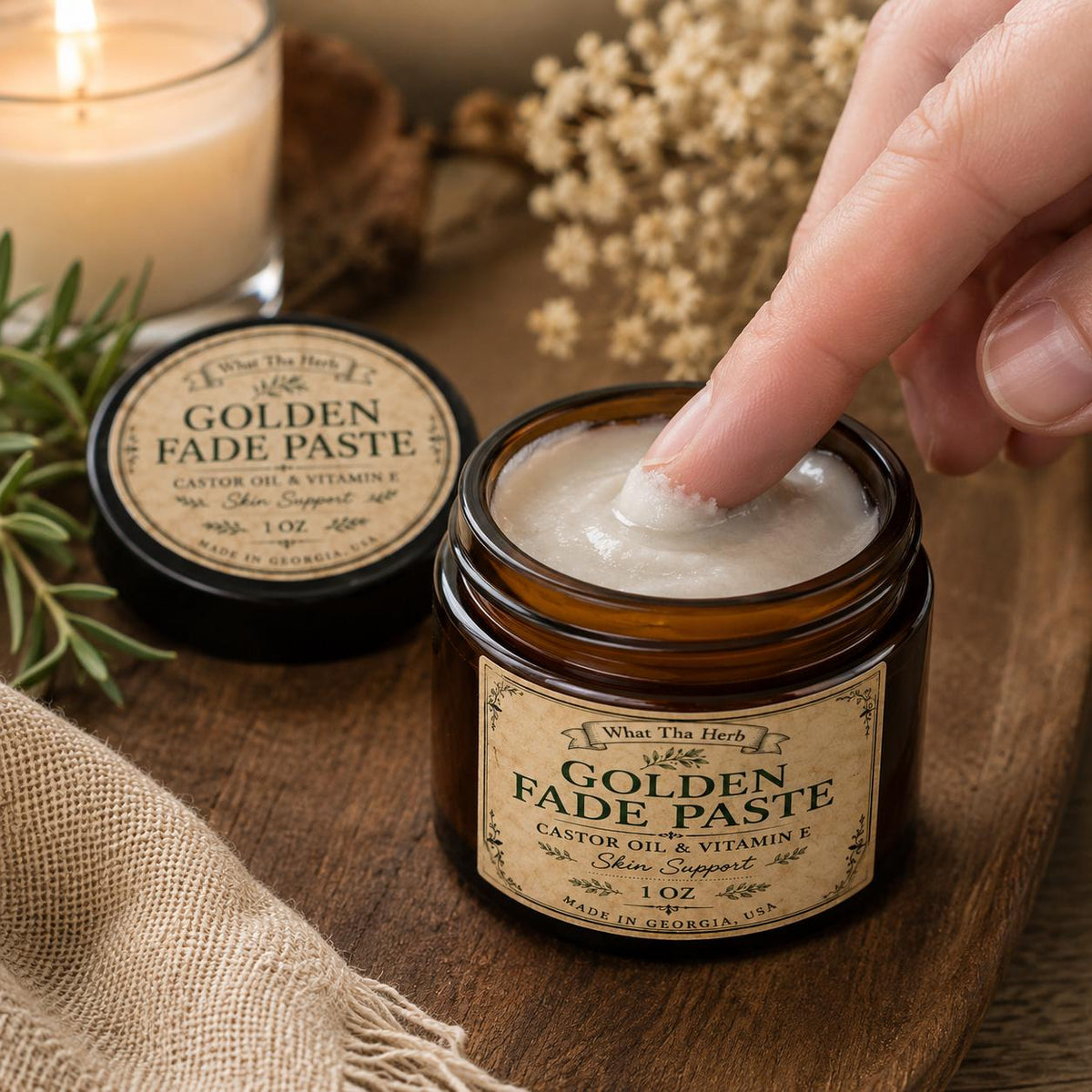 Golden Fade Paste | Castor Oil & Vitamin E Skin Support | Natural Nighttime Skincare