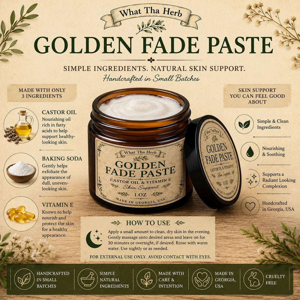 Golden Fade Paste | Castor Oil & Vitamin E Skin Support | Natural Nighttime Skincare