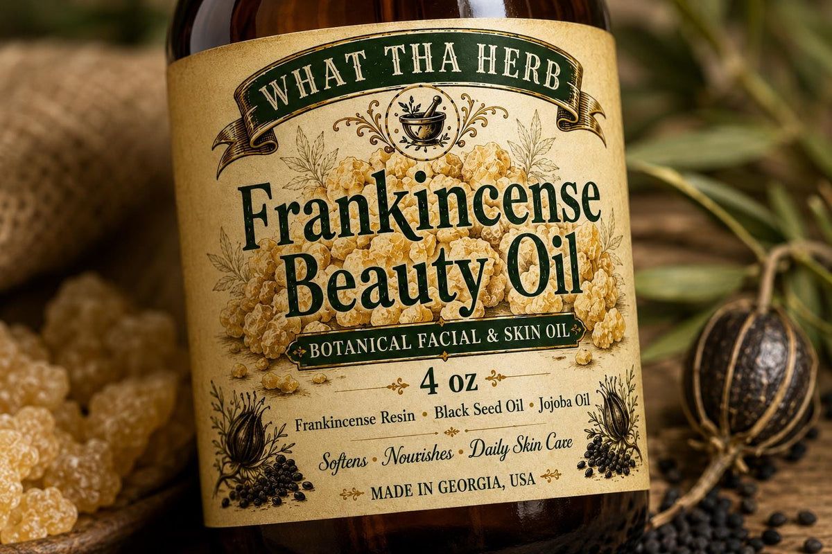 Frankincense Beauty Oil | Black Seed + Frankincense Resin | 1, 2 and 4 oz Dropper Bottle