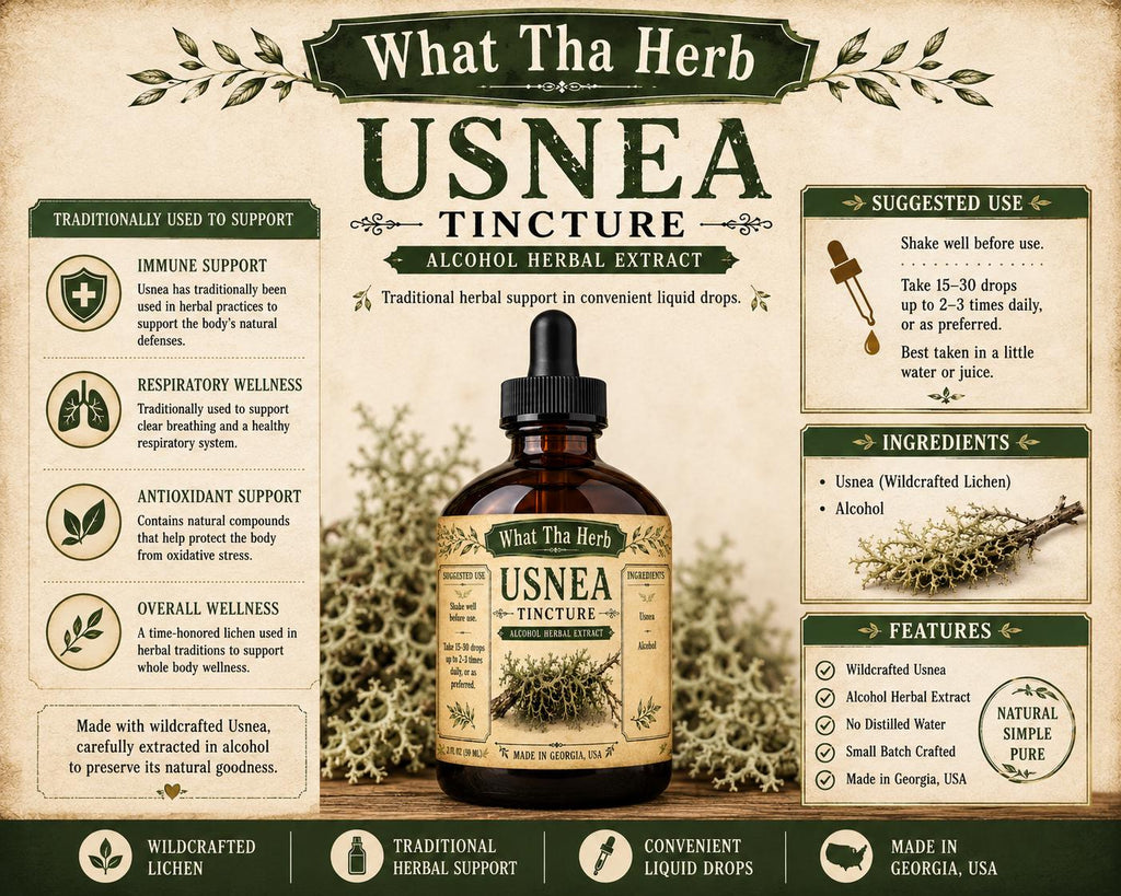 Usnea Tincture | Wildcrafted Usnea Extract | Traditional Immune & Respiratory Support