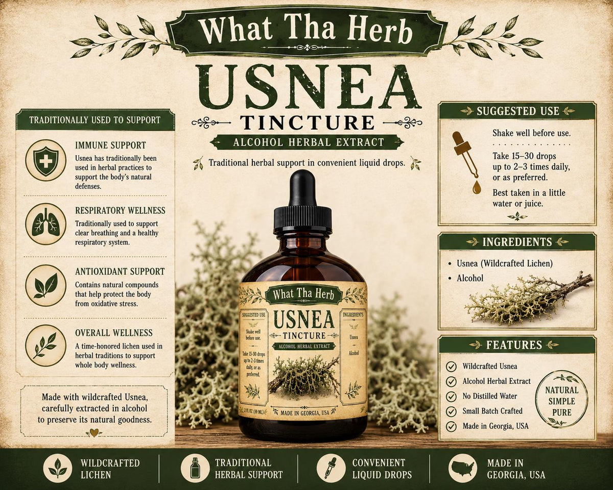 Usnea Tincture | Wildcrafted Usnea Extract | Traditional Immune & Respiratory Support