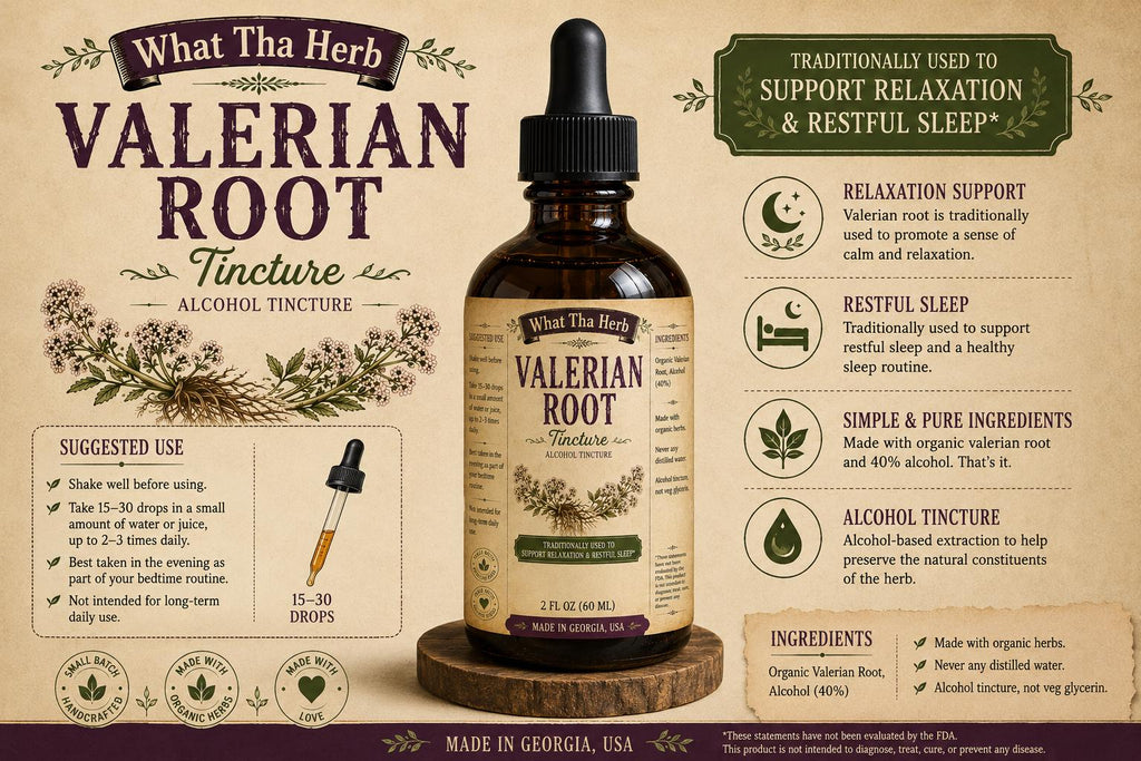 Valerian Root Tincture – 2oz & 4oz Amber Glass Herbal Extract