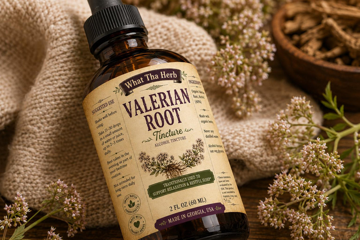 Valerian Root Tincture – 2oz & 4oz Amber Glass Herbal Extract