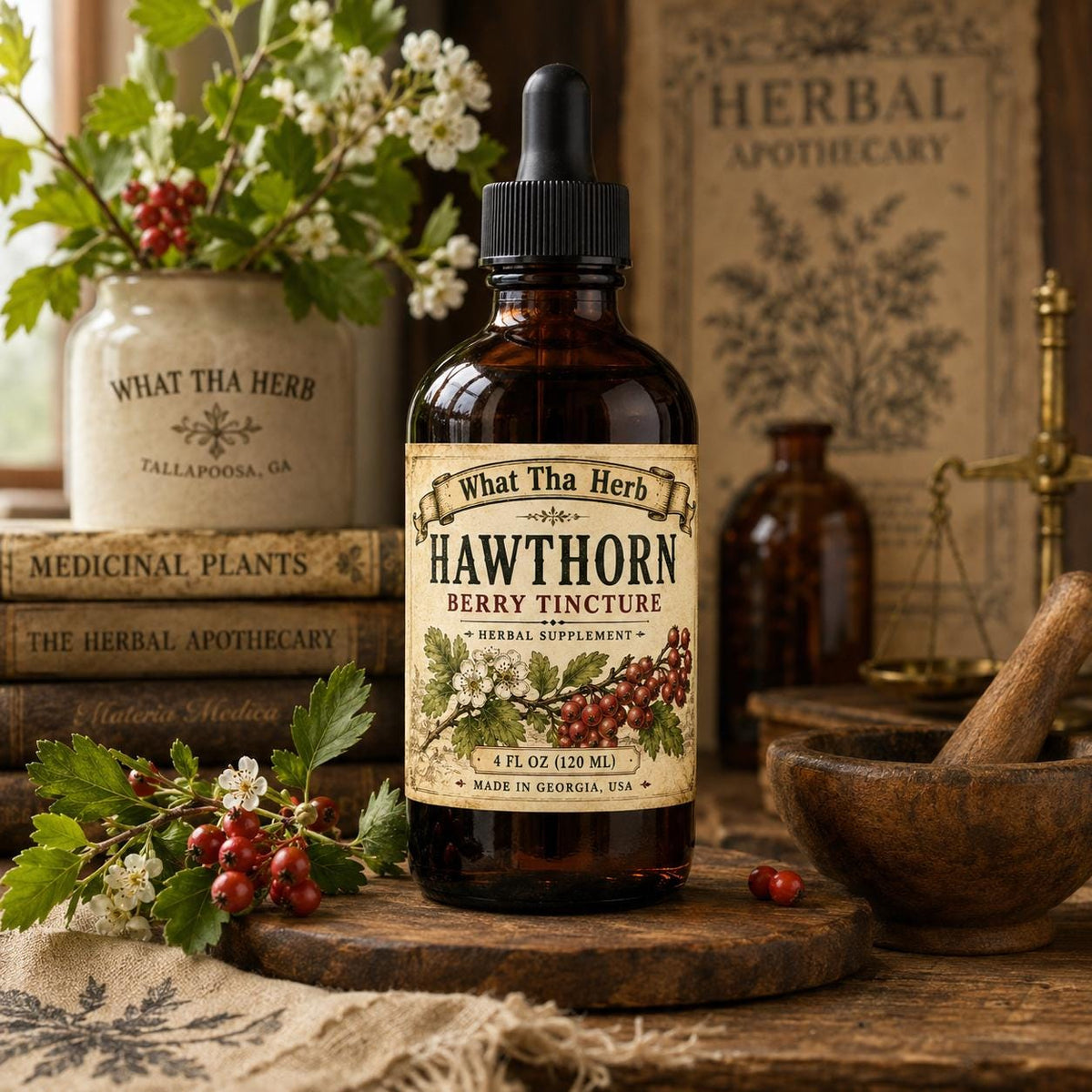Hawthorn Berry Tincture | Organic Hawthorn Extract | Traditional Herbal Wellness Support