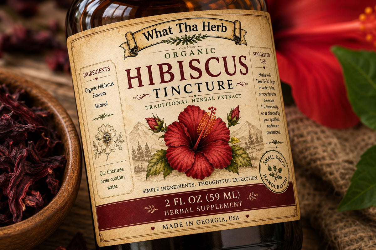 Organic Hibiscus Tincture | Hibiscus Extract | Traditional Herbal Botanical