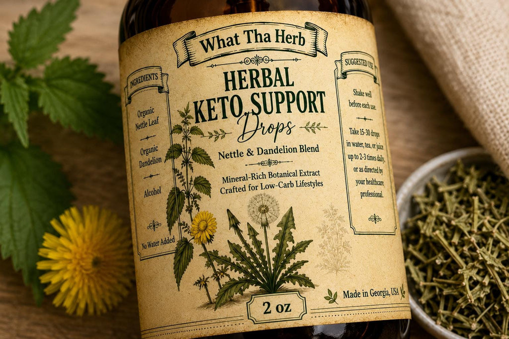 Herbal Keto Support Drops | Nettle & Dandelion Blend | Mineral-Rich Botanical Extract