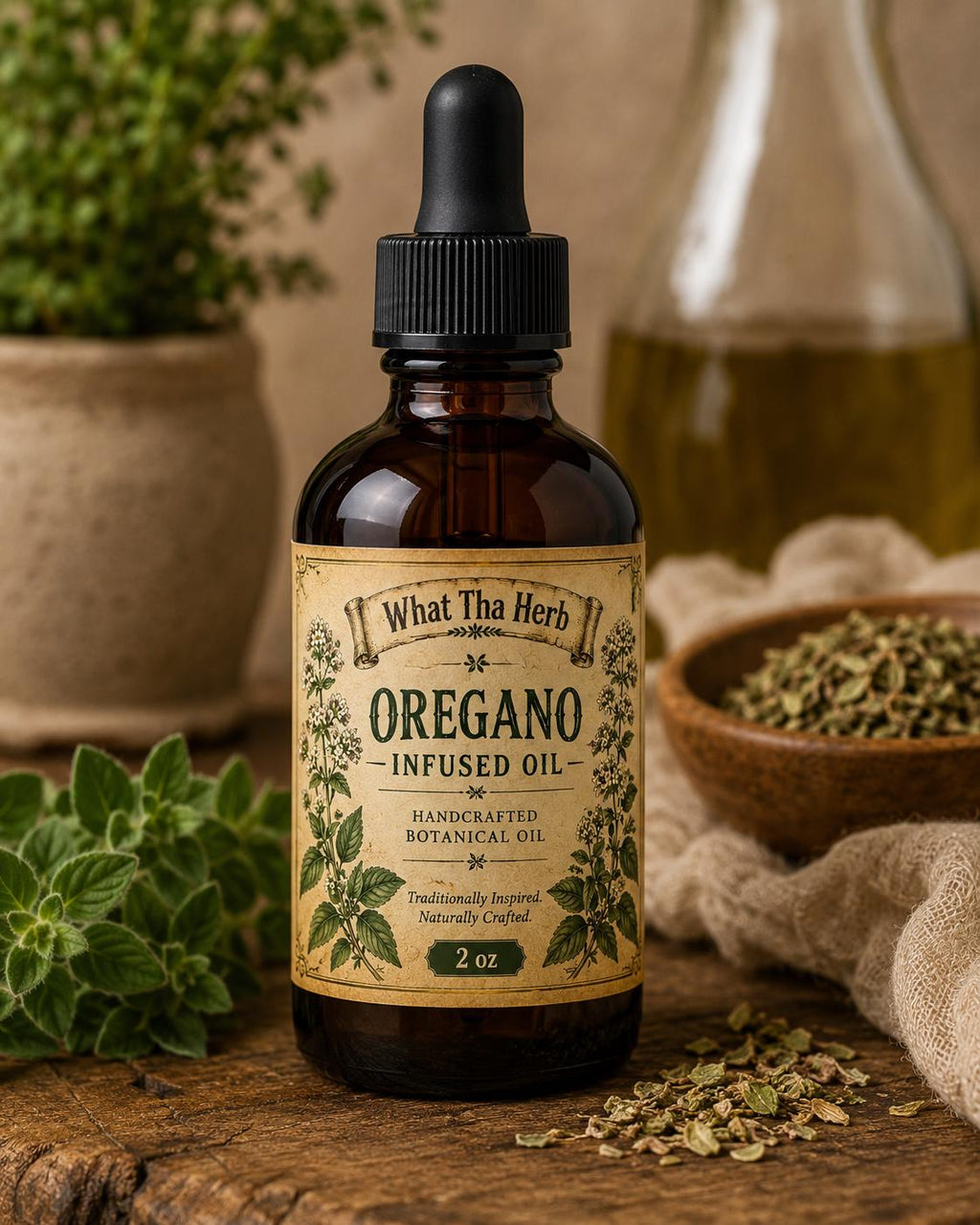 Organic Oregano Infused Oil | Handcrafted Botanical Herbal Oil | Traditional Herbal Infusion