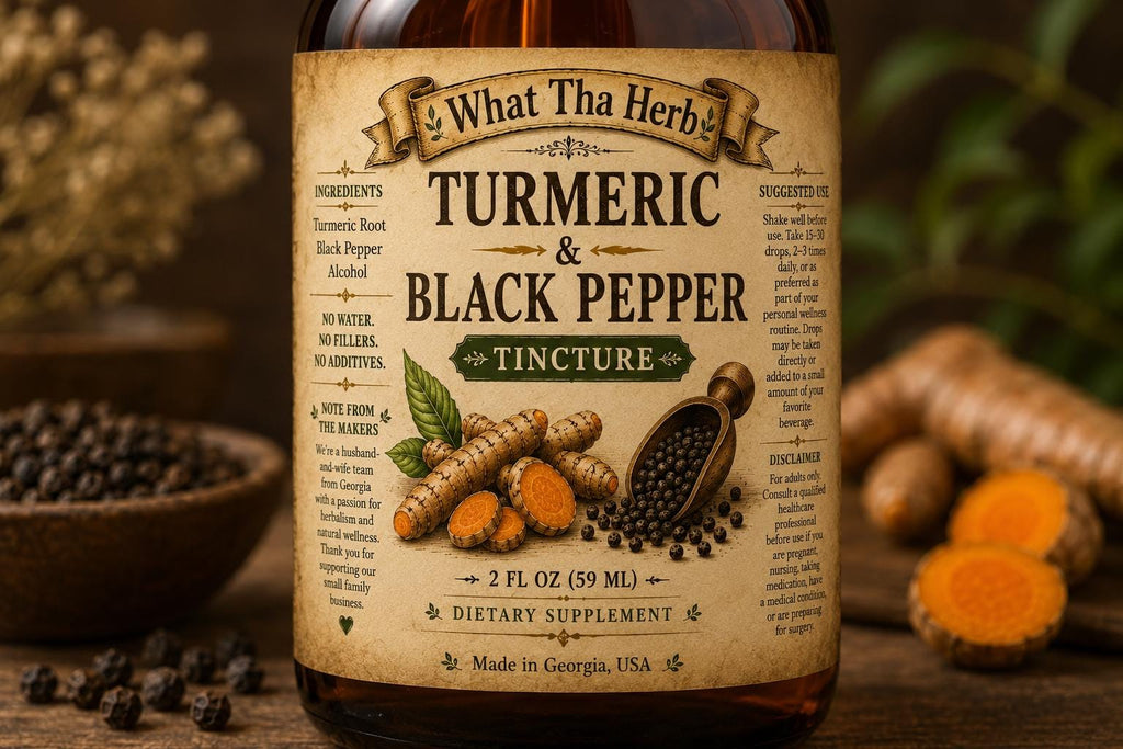Turmeric & Black Pepper Tincture | Herbal Liquid Extract | Handcrafted Botanical Drops