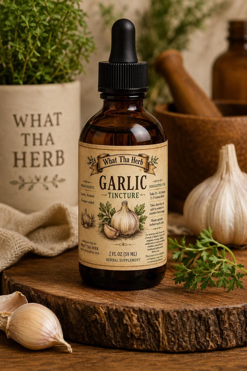 Garlic Tincture | Traditional Herbal Extract | Handcrafted Herbal Wellness Drops