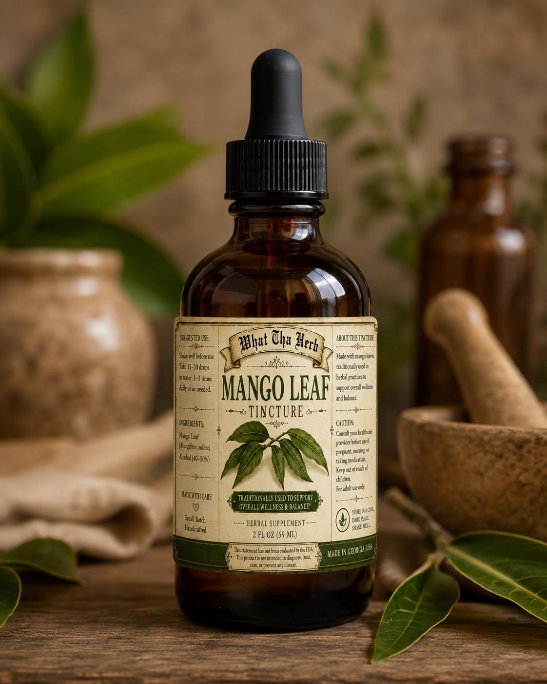 Mango Leaf Tincture | Herbal Extract for Blood Sugar Balance, Heart & Digestive Support