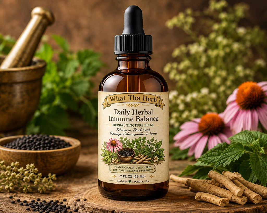 Daily Herbal Immune Balance Tincture | Nettle, Moringa, Ashwagandha, Black Seed Blend