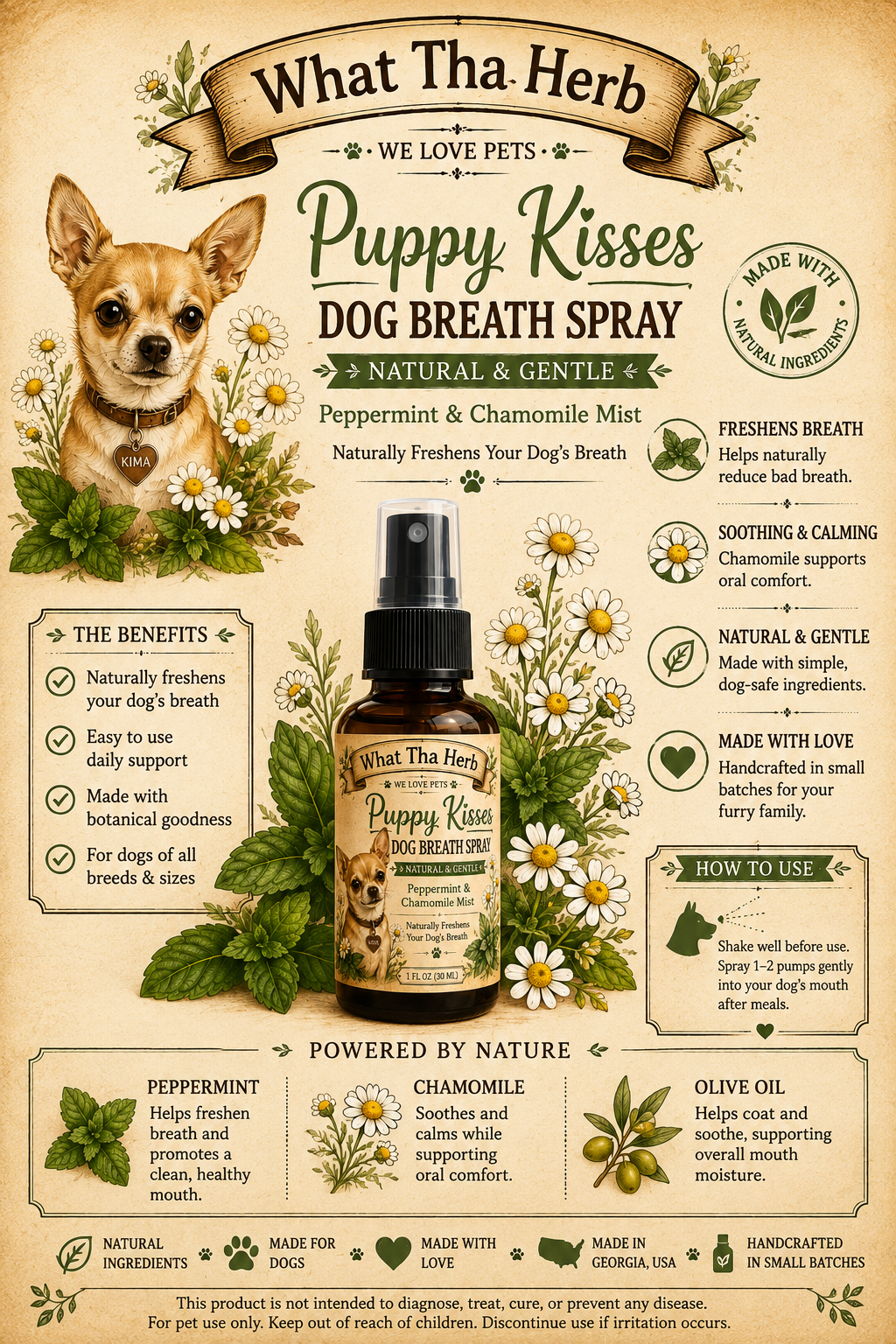 Puppy Kisses Dog Breath Spray