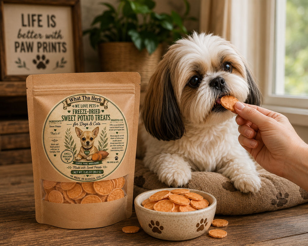 Freeze-Dried Sweet Potato Treats for Dogs & Cats