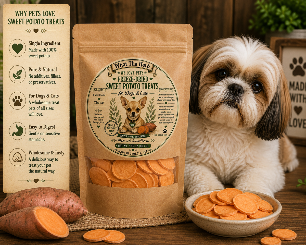 Freeze-Dried Sweet Potato Treats for Dogs & Cats